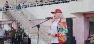 Bupati Tulang Bawang Winarti buka Turnamen Fun Match Football Trofeo Interminal.FC Tahun 2022