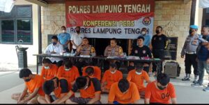 13 Tersangka Diamankan, Polres Lamteng Brantas Segala Perjudian
