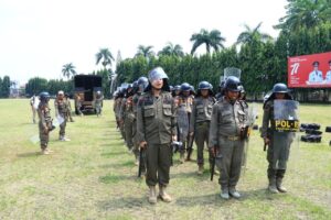 Kabid SDM Indra Sanjaya : Satuan Polisi Pamong Praja Gelar Latihan Bersama Penanganan Unjuk Rasa
