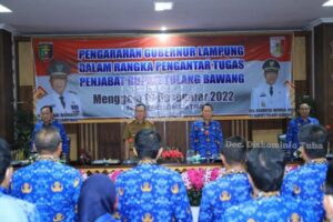 Pengarahan Gubernur Lampung Dalam Rangka Pengantar Tugas Penjabat Bupati Tuba 