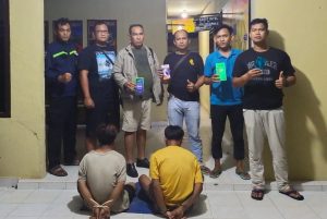 Polsek Penawartama Tangkap Dua Pemuda Yang Melakukan Curat di Pasar Sidoharjo