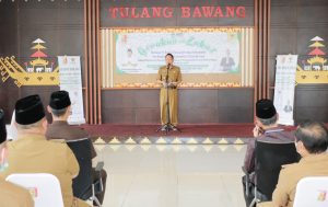 Pj Bupati Tulang Bawang Bapak Drs. Qudrotul Ikhwan.,MM Bersama BAZNAS Kabupaten Tulang Bawang Gelar “Gerakan Cinta Zakat”