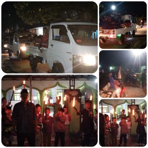 Ramadan 1444 Hijriah Dusun Taman Rejo Keliling Gunakan 6 Kendaran Serta Pawai Obor