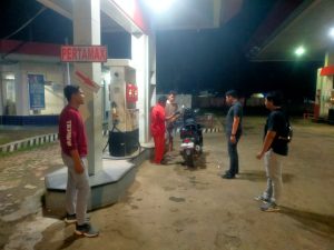 Unit lll Tipidter SatReskrim Pesawaran Cek SPBU Desa Gedongtataan