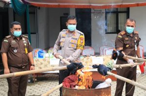 Hadiri Pemusnahan BB Inkracht, AKBP James: Salah Satu Wujud Sinergitas CJS