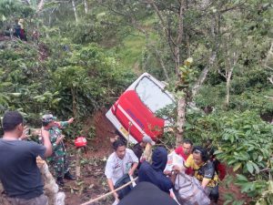 Bus Ranau Indah Masuk Jurang, 1 Korban Tewas