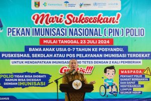 Pemkab Tanggamus Canangkan Pekan Imunisasi Nasional Polio