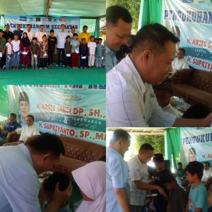 Diiringi Sholawat dan Doa Anak Yatim 260 Tim Pemenangan Aries Sandi – Supriyanto Terbentuk di Kecamatan Wayratai