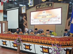 DPRD Kota Metro Gelar Paripurna Penetapan Calon Wali Kota dan Wakil Wali Kota Terpilih 2024