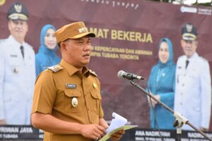 Pimpin Apel Perdana, Wabup Nadirsyah Tegaskan Disiplin Dan Kerjasama ASN Membangun Tubaba