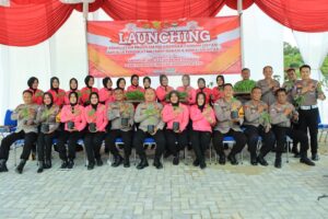 Wujudkan Ketahanan Pangan, Kapolres Tulang Bawang Barat Ikuti Kegiatan Launching Penguatan Program Pekarangan Pangan Lestari