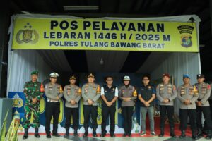 Pamatwil Polda Lampung Bersama Kapolres Tulang Bawang Barat Cek Pos Pengamanan Dan Pos Pelayanan Ops Ketupat Krakatau 2025