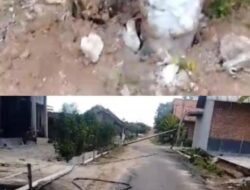 Pemasangan Tiang Listrik Tuai Tanda Tanya, Baru Terpasang Sudah Ambruk