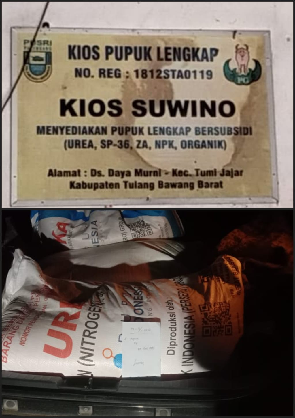 Diduga Jual Pupuk Subsidi di Luar Rayon dan di Atas HET, Kios di Daya Murni Tuai Sorotan