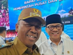 Perkuat Sinergi, Plt. Bupati Lamteng dan Wakil Ketua I DPRD Hadiri Rakornas di SICC