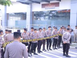 Polres Tulang Bawang Gelar Simulasi Sispam Mako Pasukan Ton Dalam Siap Jaga Kedaulatan Keamanan Wilayah Tulang Bawanng