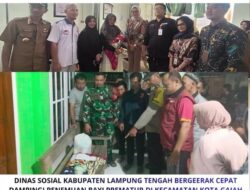 Penemuan Bayi Prematur Gegerkan Warga Kota Gajah, Dinsos Lamteng Lakukan Tindakan Cepat