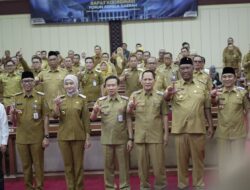 Plt Bupati Komang dan Sekda Lamteng Hadiri Rakor Forum Kepala Daerah Se-Provinsi Lampung