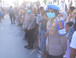 Personil Polres Tulang Bawang Sukses Kawal Rakorda PSI Dan Kirab Budaya Hingga Kondusif