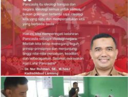 Peringati Hari Lahir Pancasila Kadisdik Lamteng Nur Rohman Beri Pesan Moral Pada Pelajar