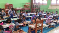Kenalkan Lingkungan ke Peserta Didik Baru, SDN 1 Astomulyo Gelar Lomba Mewarnai Tingkat PAUD dan TK