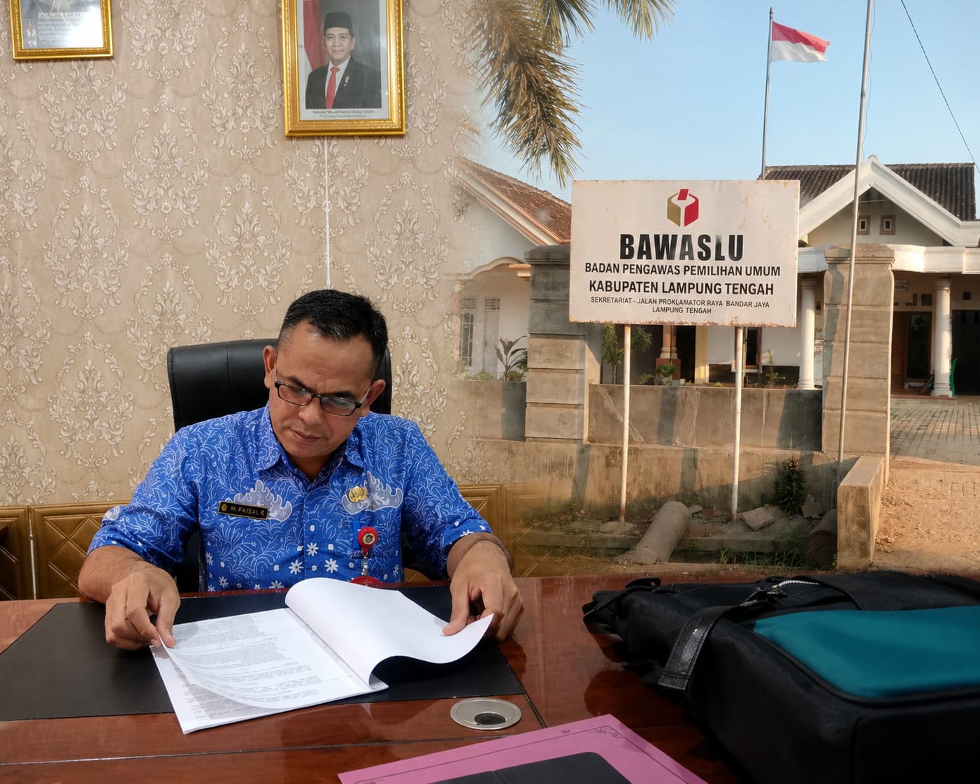 Kantor Jadi Sorotan, Plt Kaban Kesbangpol Lamteng Ingatkan Bawaslu Jaga Kondusifitas
