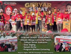 Ribuan Warga Lamteng Padati Gebyar Sehat Soekarno, Winarti Tegaskan Komitmen PDI Perjuangan Layani Rakyat