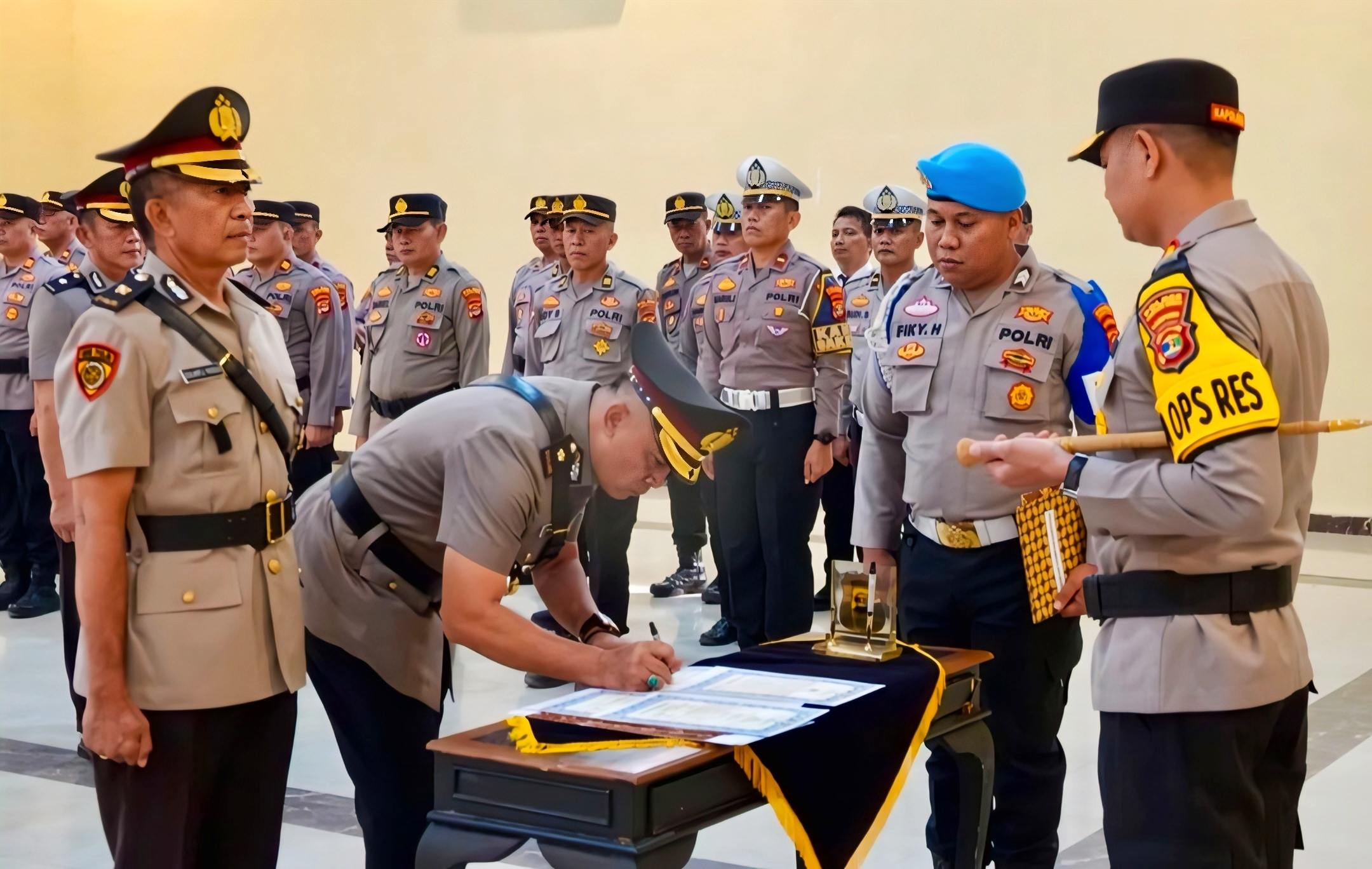Rotasi Jabatan, Kabag Ops dan Kabag SDM Polres Lampung Tengah Resmi Berganti