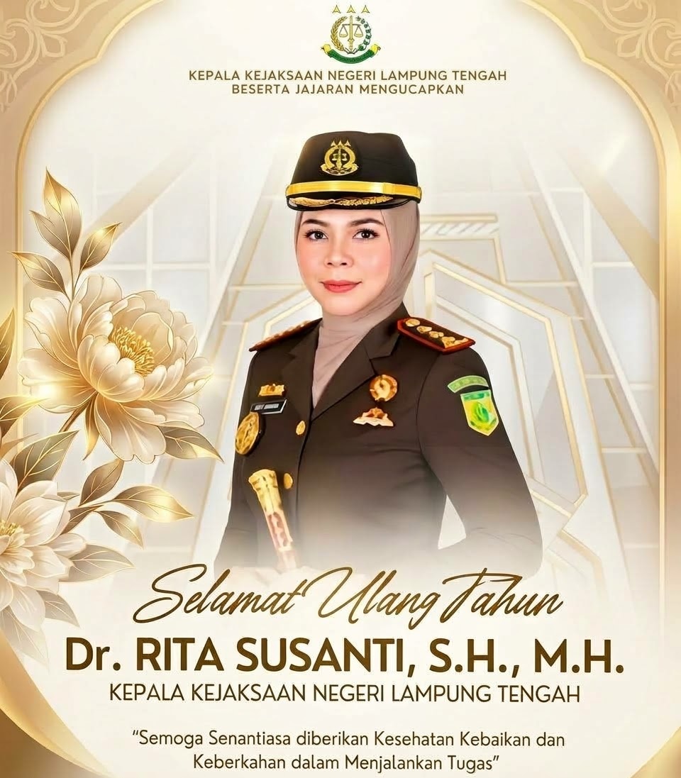 Ultah 10 Oktober, Ini Jejak Karier Srikandi Kajari Lamteng Dr. Rita Susanti, S.H., M.H.